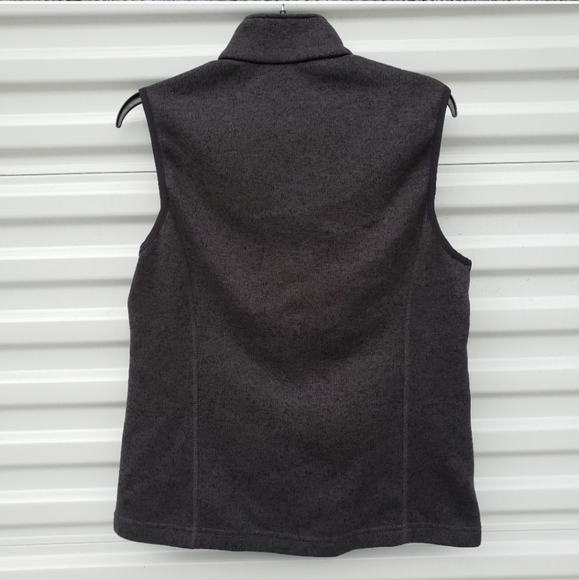 Lands' End super soft dark heathered gray knit vest - Picture 5 of 6